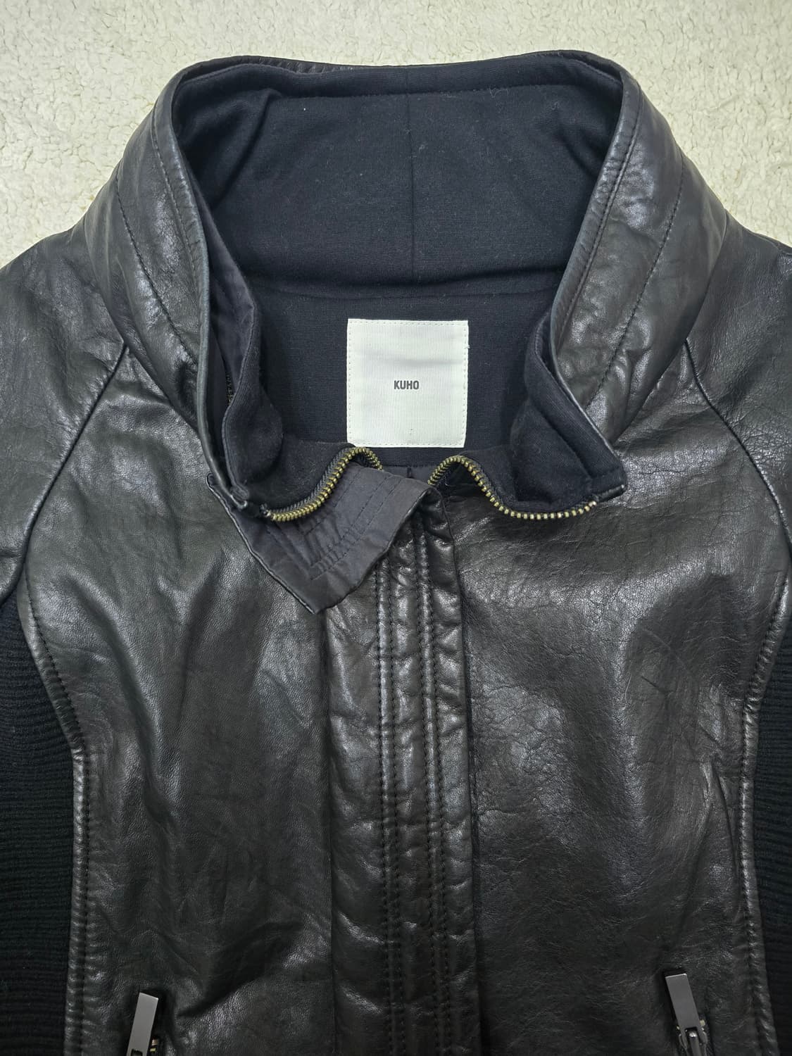 KUHO 쿠호 블랙 가죽 자켓 85사이즈 상품이미지6
