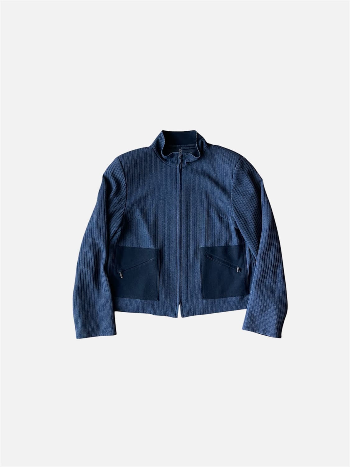 Half Neck Ribbed Blouson Jacket 상품이미지1