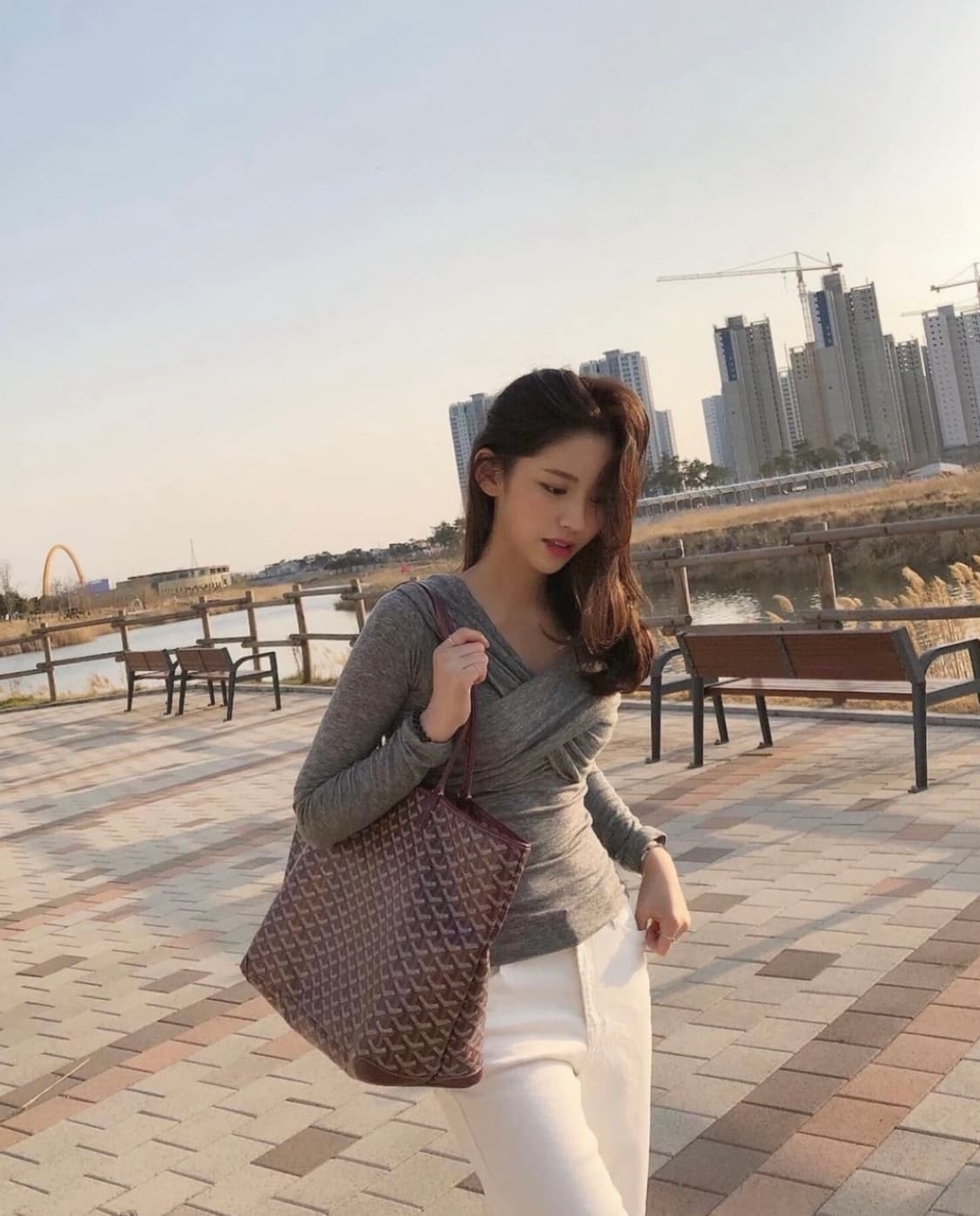 투웨이 오프숄더 티셔츠, 랩 티셔츠 상품이미지2
