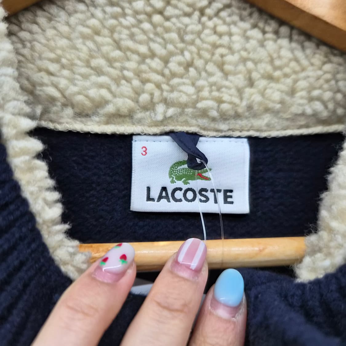 라코스테 네이비 니트 집업 남녀공용 M 상품이미지5