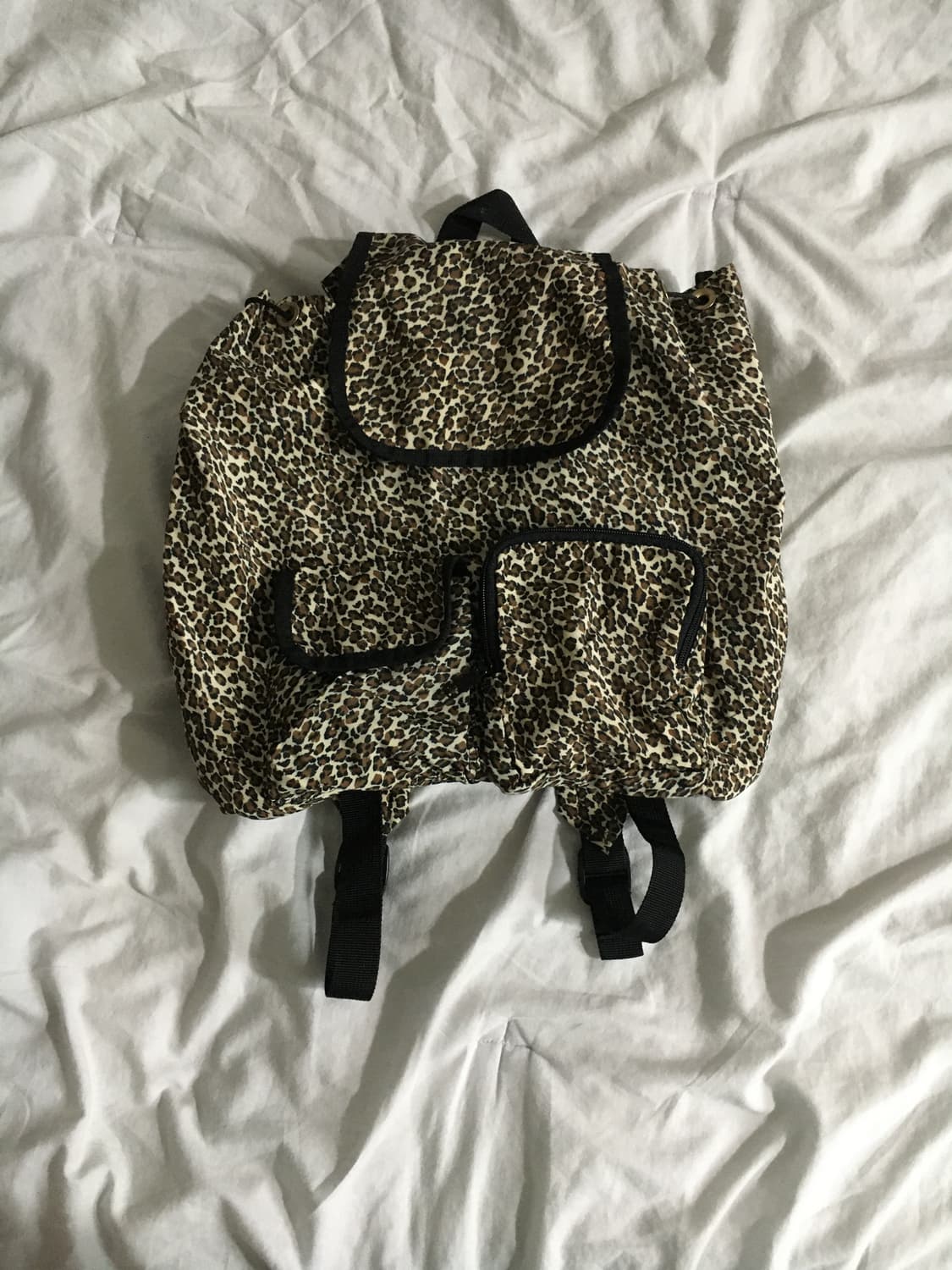 빈티지 y2k 갸루 호피 나일론 백팩 상품이미지1