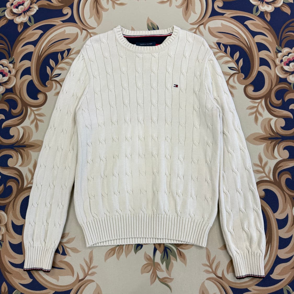 (S)타미힐피거 Tommy hilfiger 케이블 꽈배기니트(아이보리) 상품이미지1