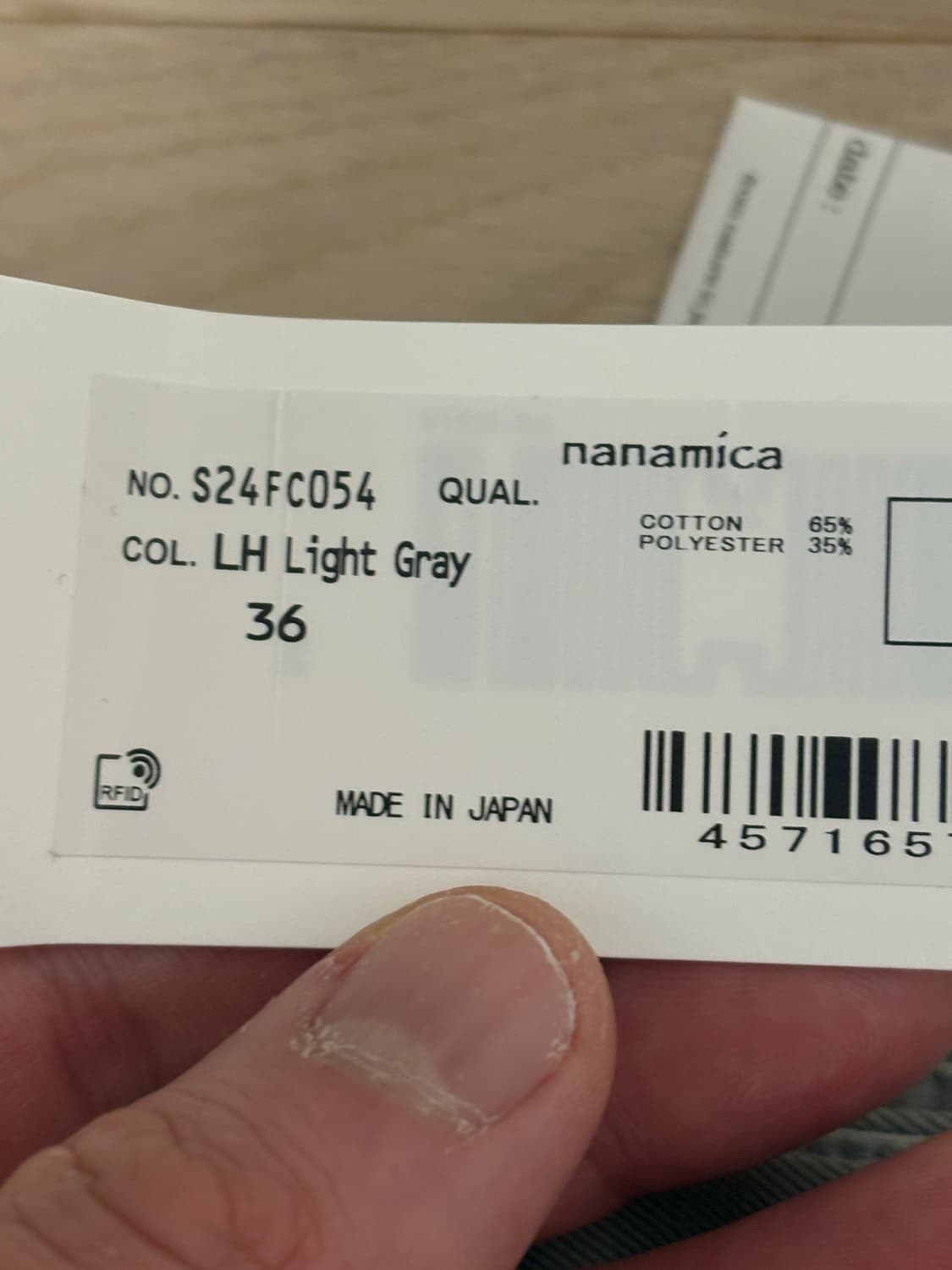 [36] 나나미카 26ss 더블 플리츠 치노 팬츠 라이트 그레이 새상품 상품이미지3