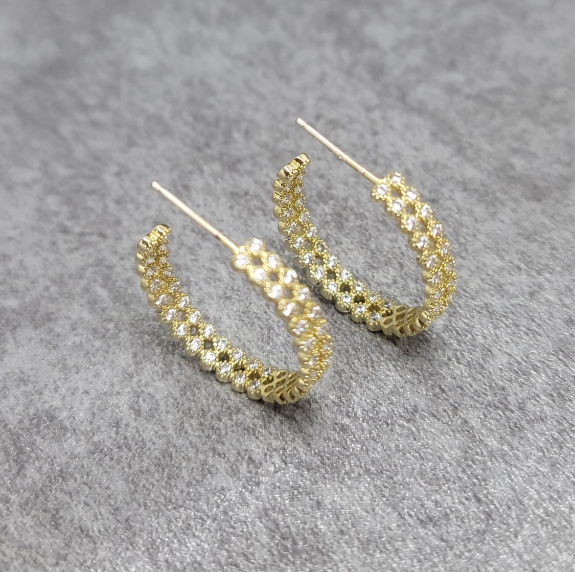 pave tennis earrings 상품이미지2