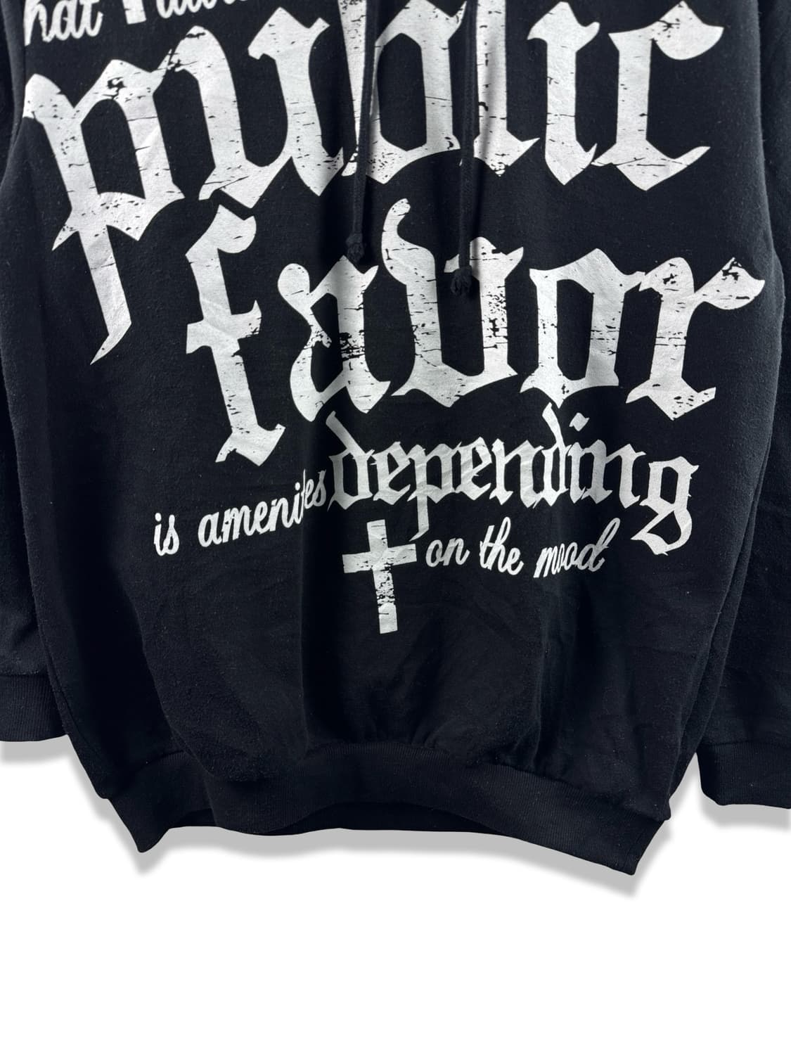 JPN 레터링 크로스 프린팅 후드티2181 상품이미지4