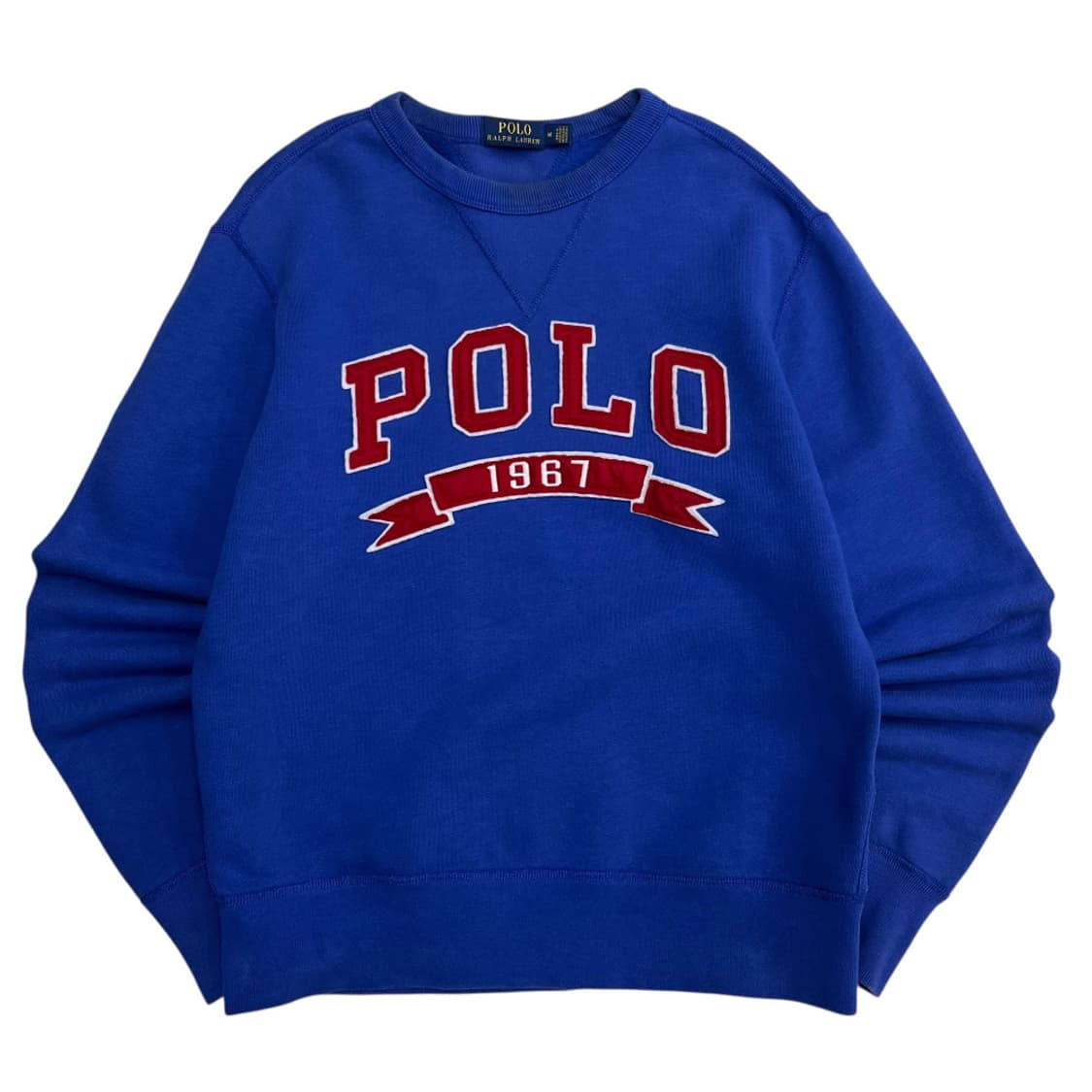 폴로 랄프로렌 센터 패치로고 블루 맨투맨 M 상품이미지2