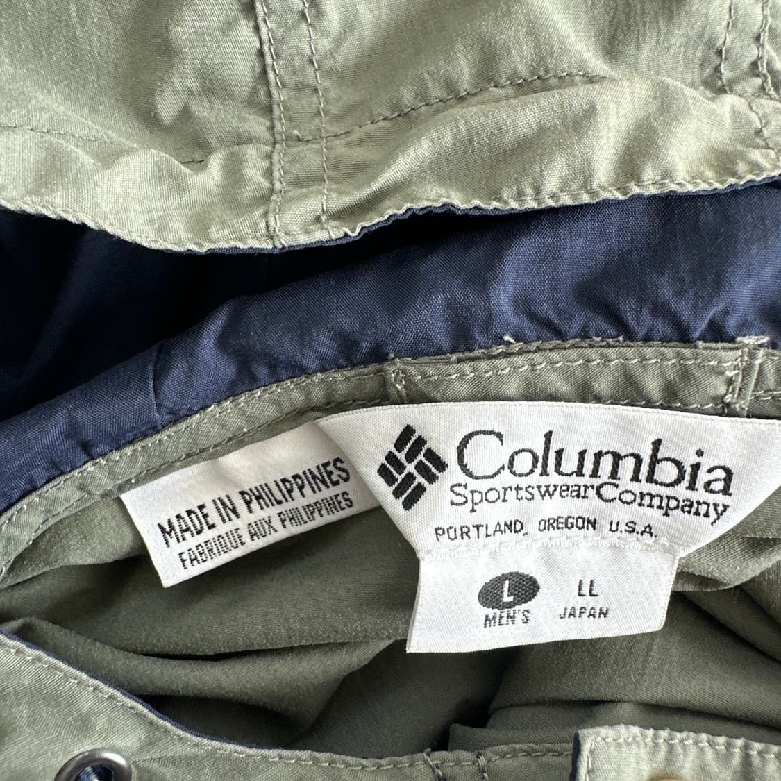 Columbia 컬럼비아 U.S.A 90‘s 카키 우븐쉘 아노락 자켓 상품이미지6
