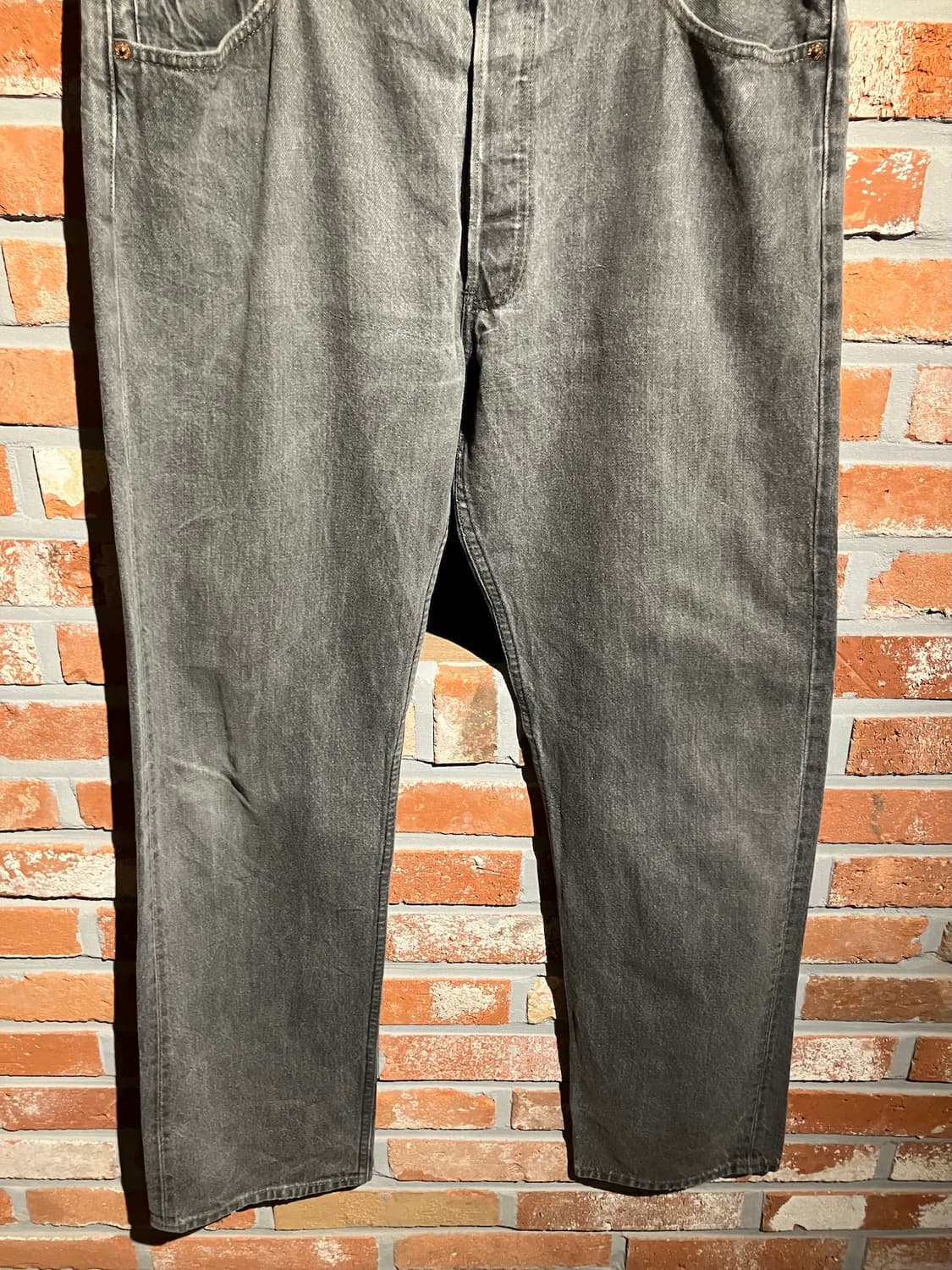 90s USA 빈티지 리바이스 501 블랙 데님 팬츠 상품이미지4
