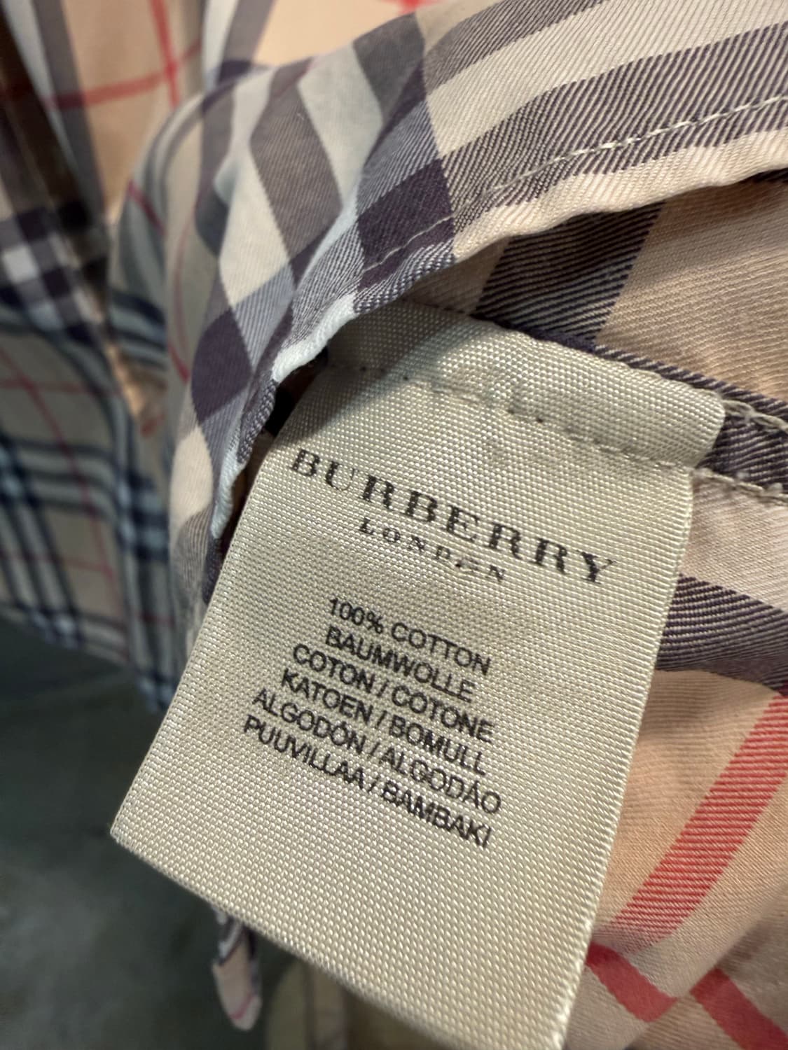 M 버버리 BURBERRY 런던 노바체크 반팔 셔츠 베이지 상품이미지8
