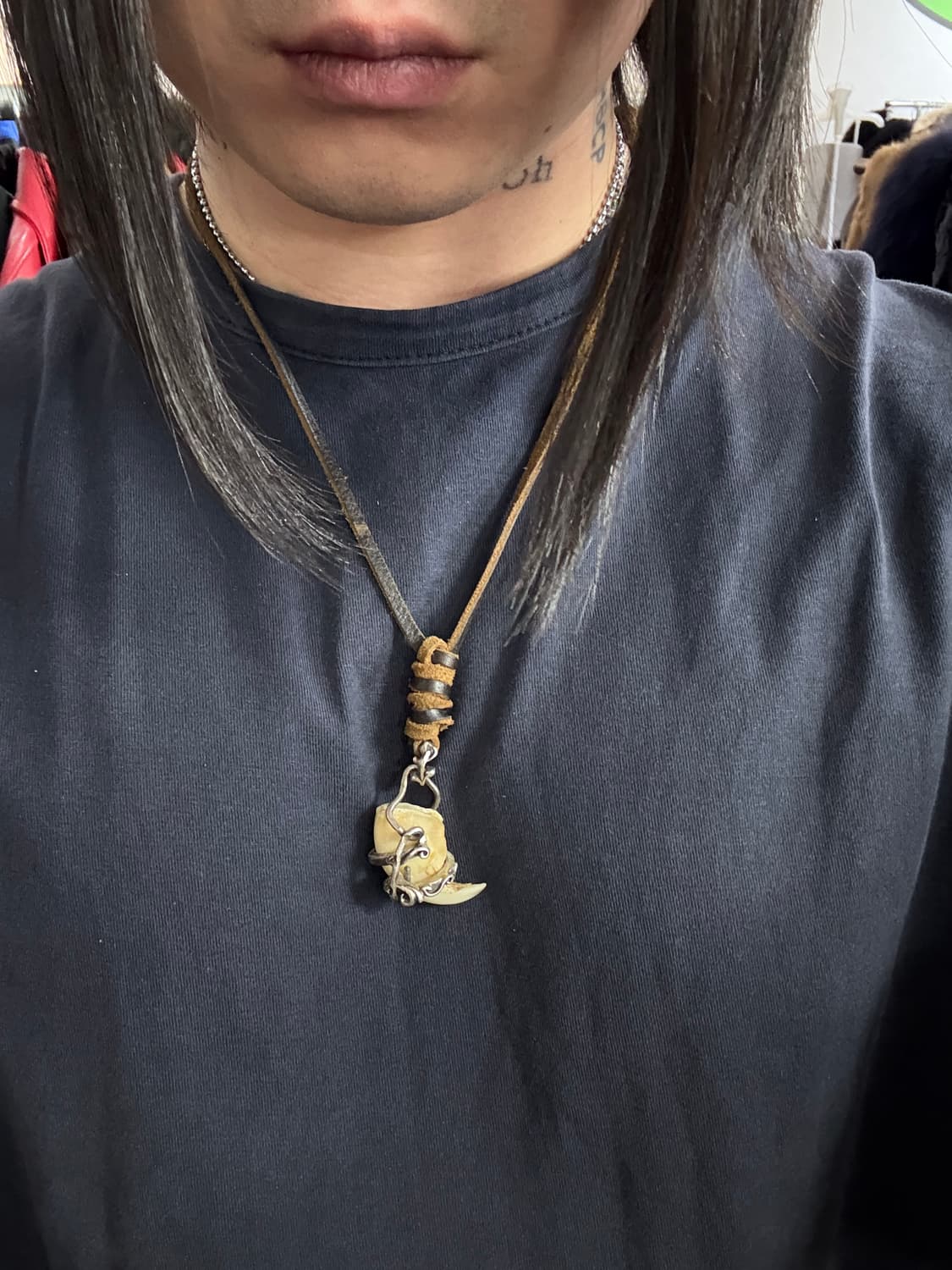 TTF✳️리얼 재규어 발톱 실버 핸드메이드 목걸이 상품이미지2