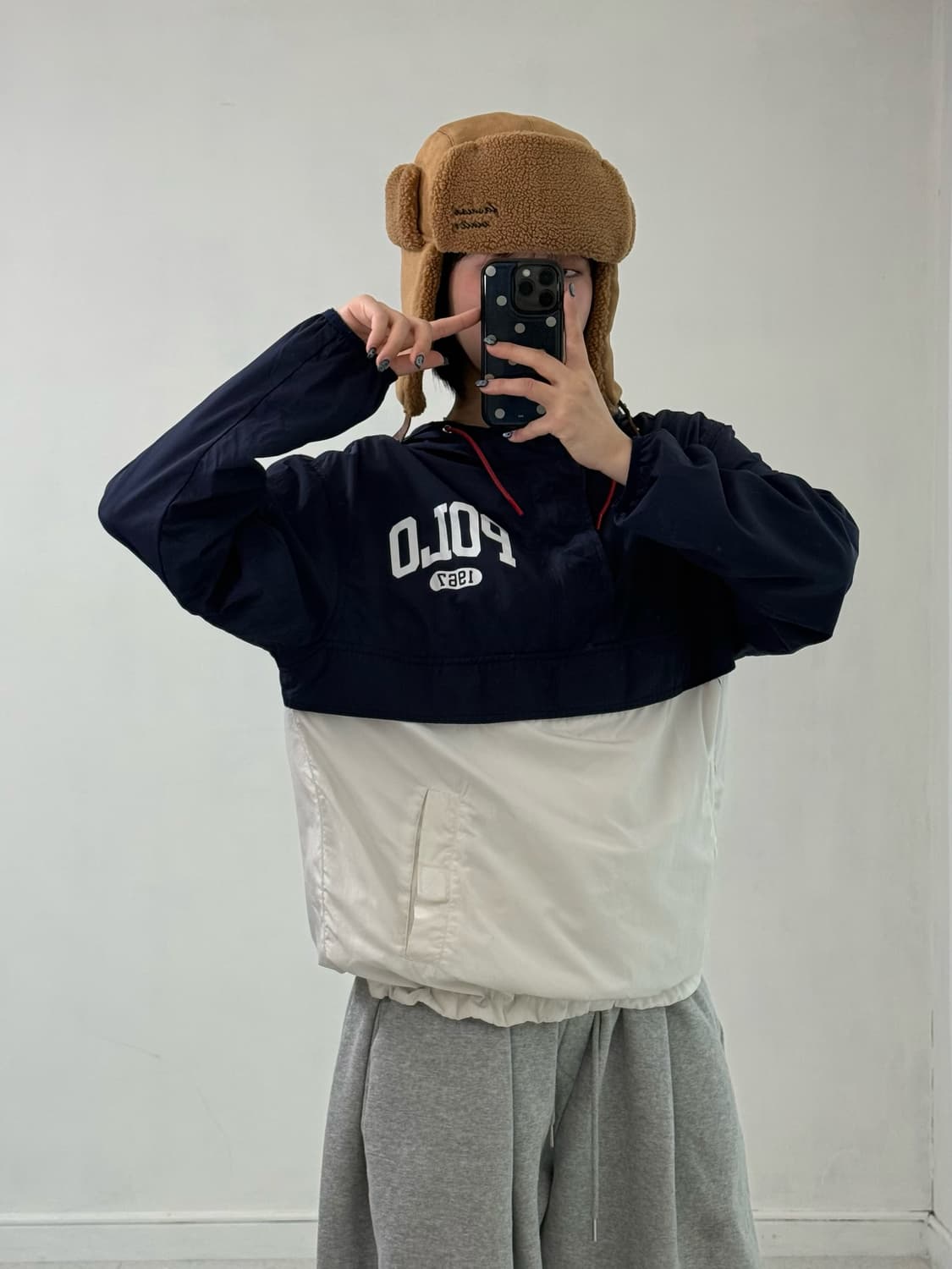 폴로 네이비 후드 아노락 상품이미지3