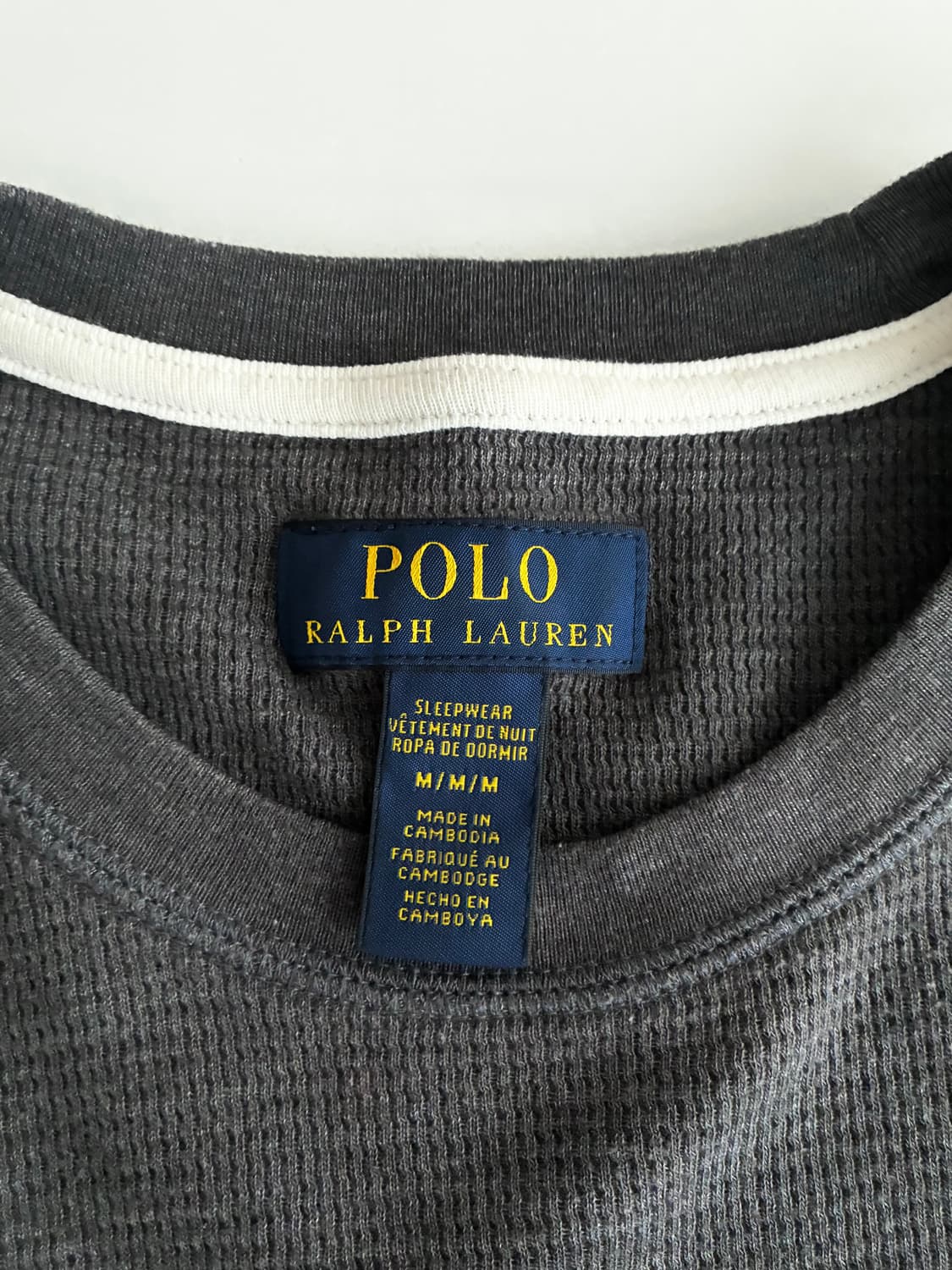 M) 폴로 랄프로렌 와플 반팔 티셔츠 그레이 상품이미지4