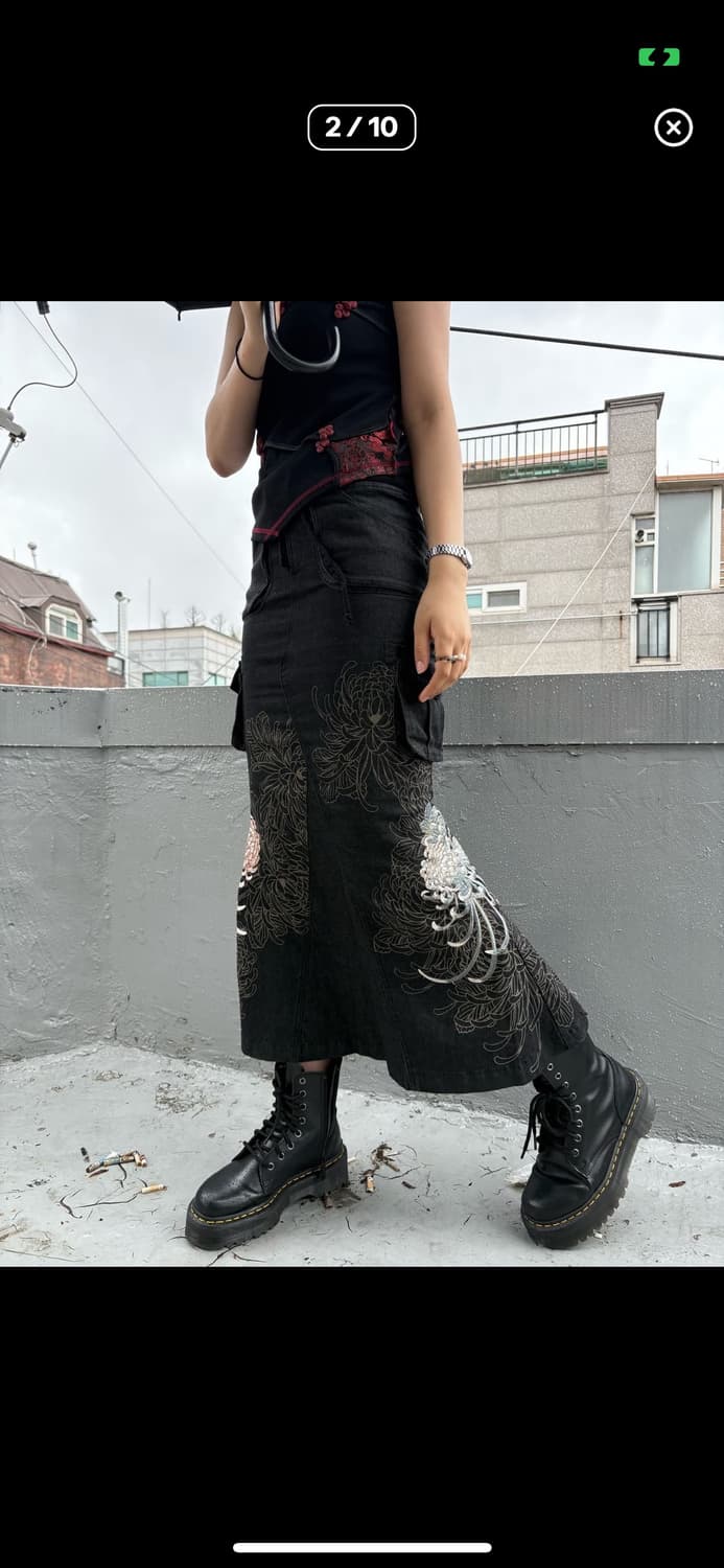 카라쿠리 타마시 오리엔탈 롱 스커트 상품이미지2