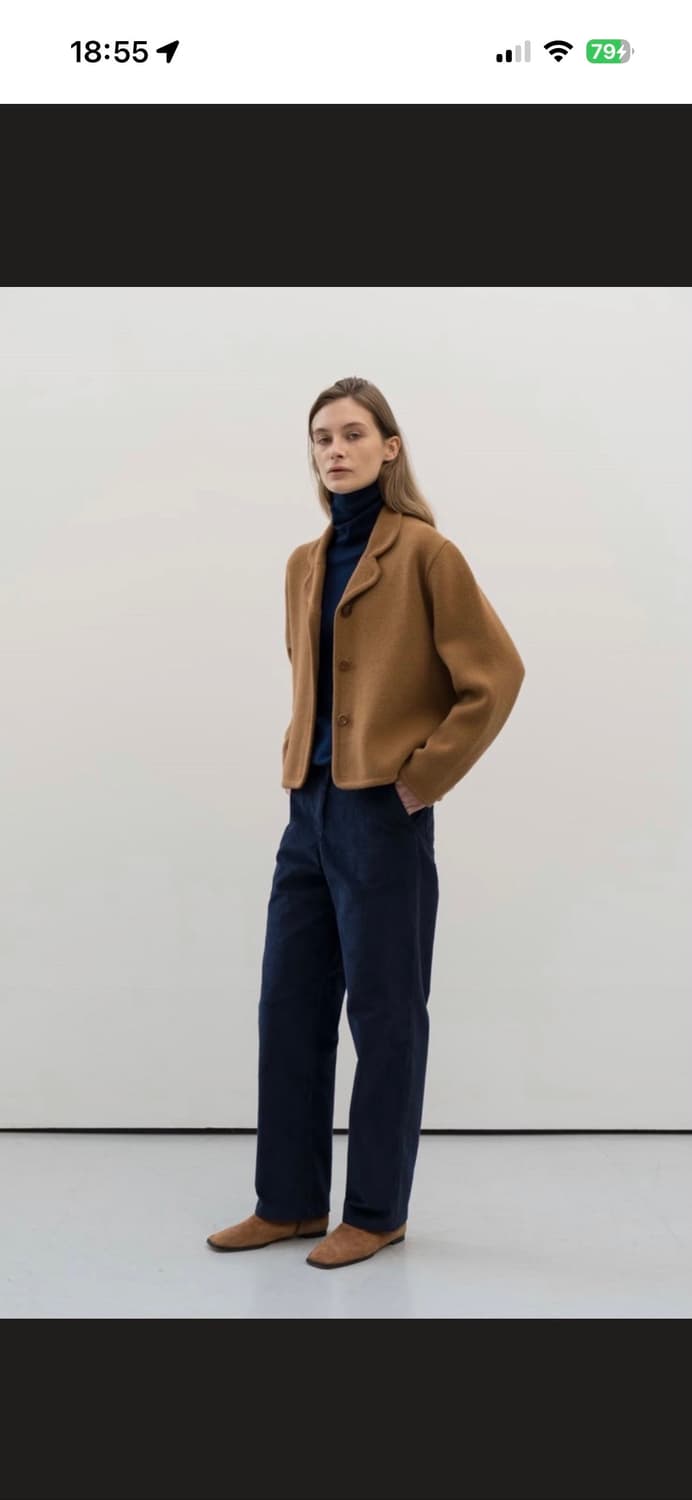 문달 클래식 카라 니트 자켓 상품이미지1