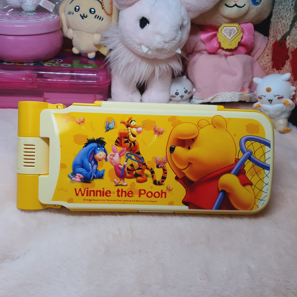 새상품) 고전 디즈니 곰돌이 푸 필통 빈티지 연필 펜 케이스 팽이 놀이 상품이미지2