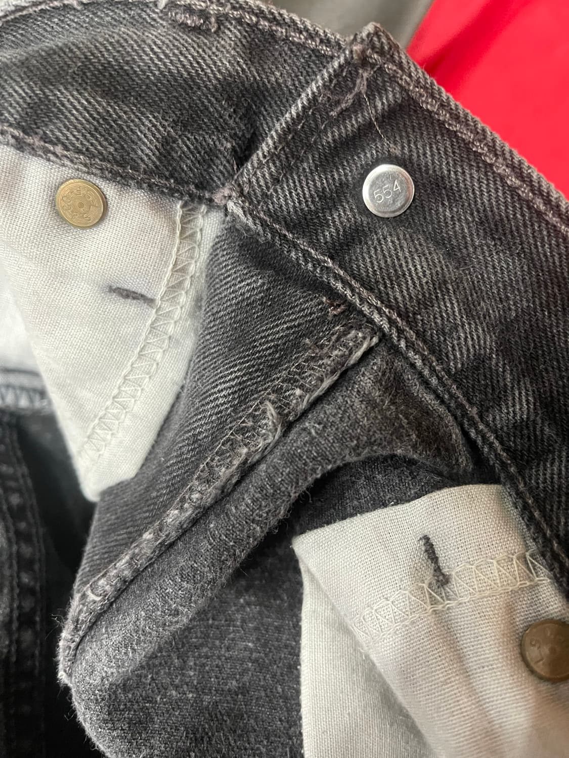 90s리바이스505  블랭크탭 블랙진 30-31 상품이미지5