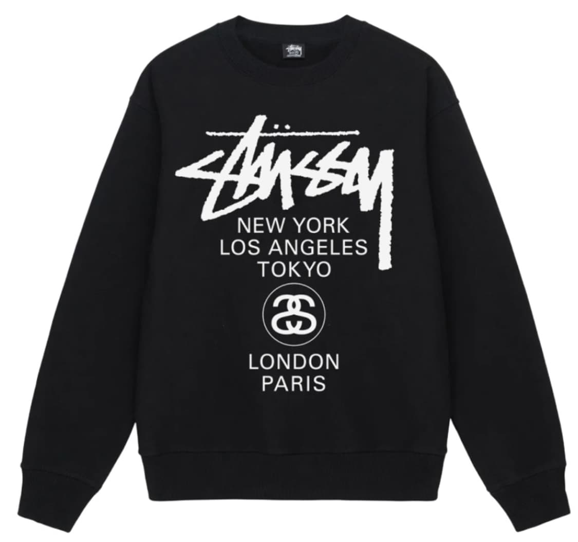 국내배송 새상품 / 스투시 월드투어 크루넥 맨투맨 상품이미지1