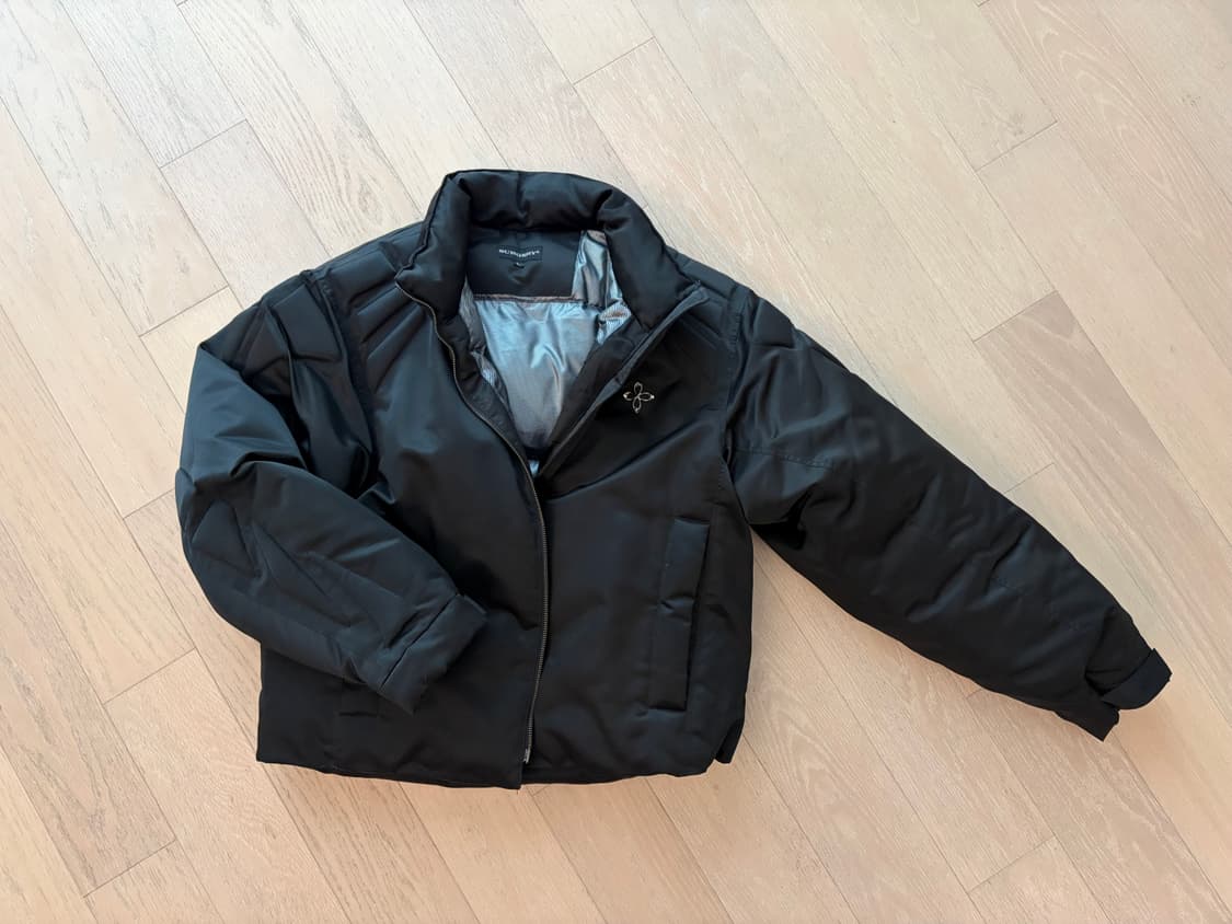 L 써저리 바이커 엠보싱 푸퍼 자켓 상품이미지2