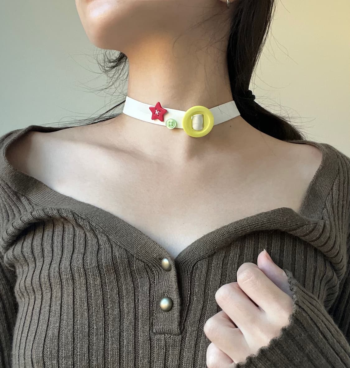 Cutie button choker⭒♬ 상품이미지2