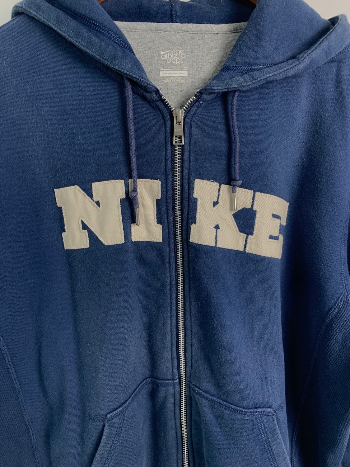 나이키 00s 자수로고 스펠아웃 네이비 후드집업 상품이미지4