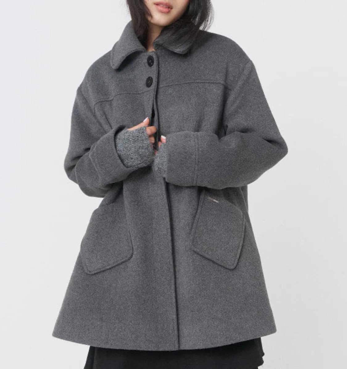 미세키서울 하프코트 그레이  상품이미지1