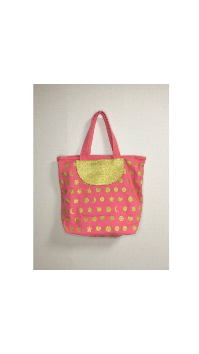 츠모리치사토 핑크 골드 별 무늬 토트백 크로스백 상품이미지5