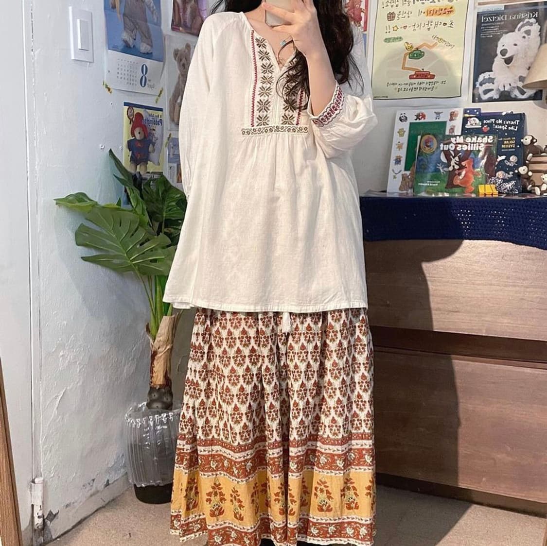 빈티지 히피 에스닉 모리 세트 상품이미지2