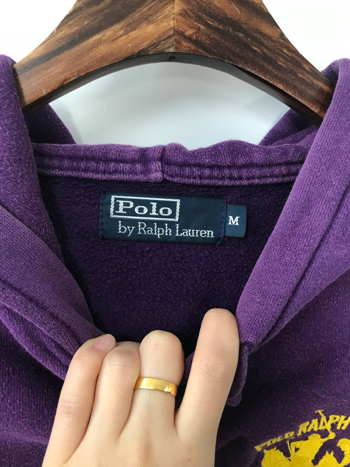 폴로 랄프로렌 빅포니 네이비 써멀 후드티 상품이미지6