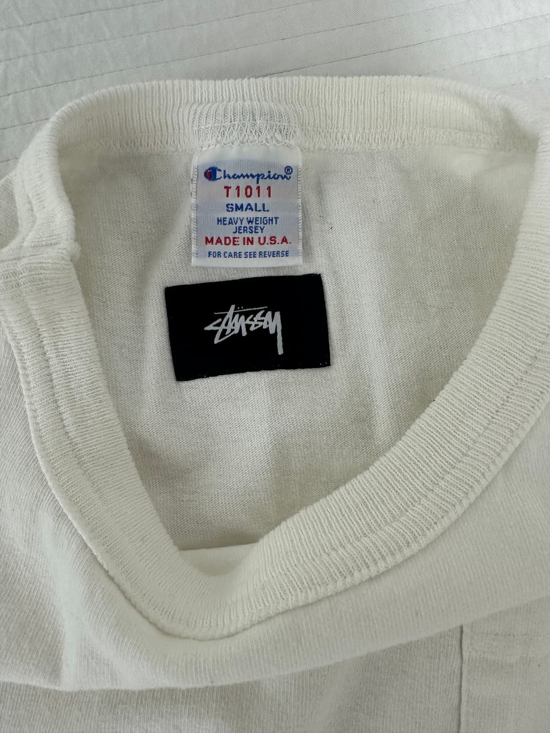 stussy x champion 콜라보 반팔 상품이미지3