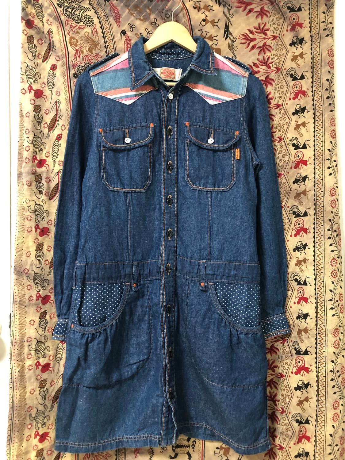 cube sugar denim onepiece 상품이미지1