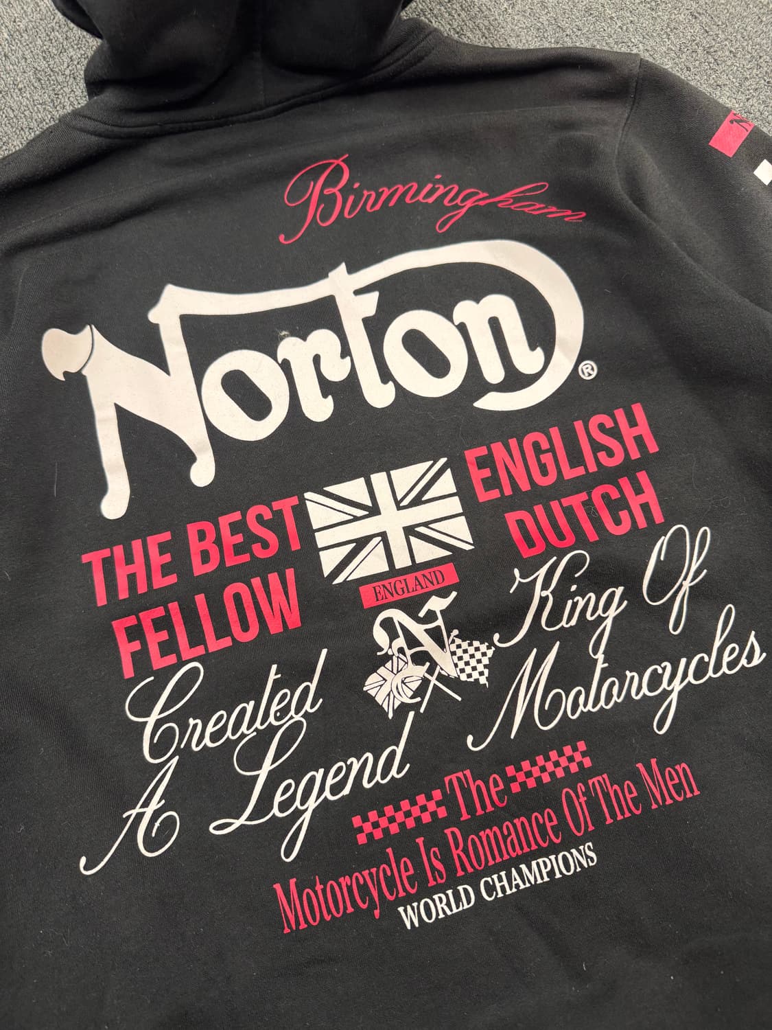 XL)노턴 빈티지 체커 프린팅 후드집업 상품이미지7