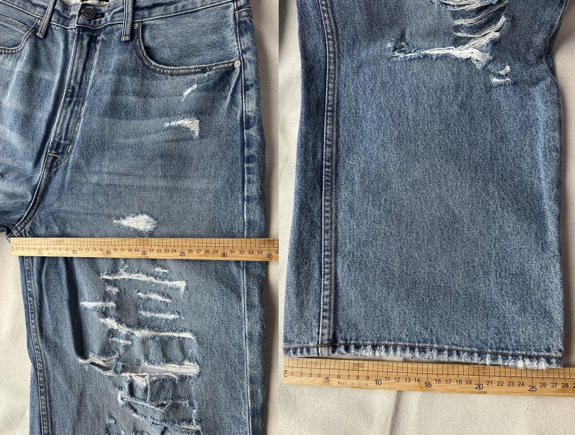 NOEND USA 와이드 디스트로이드 데님팬츠 32 상품이미지9