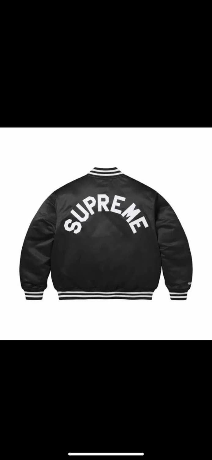 슈프림 미첼&네스 사틴자켓M 블랙 상품이미지1