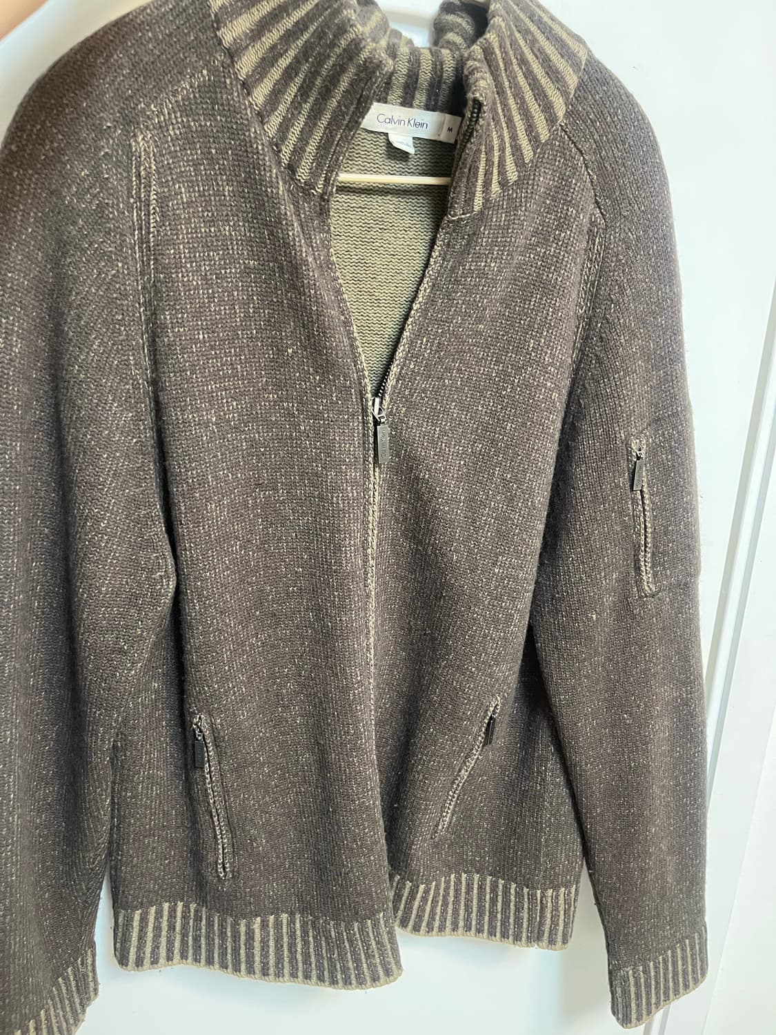 Ck 캘빈클라인 90s 빈티지 니트집업 홍콩판 상품이미지2