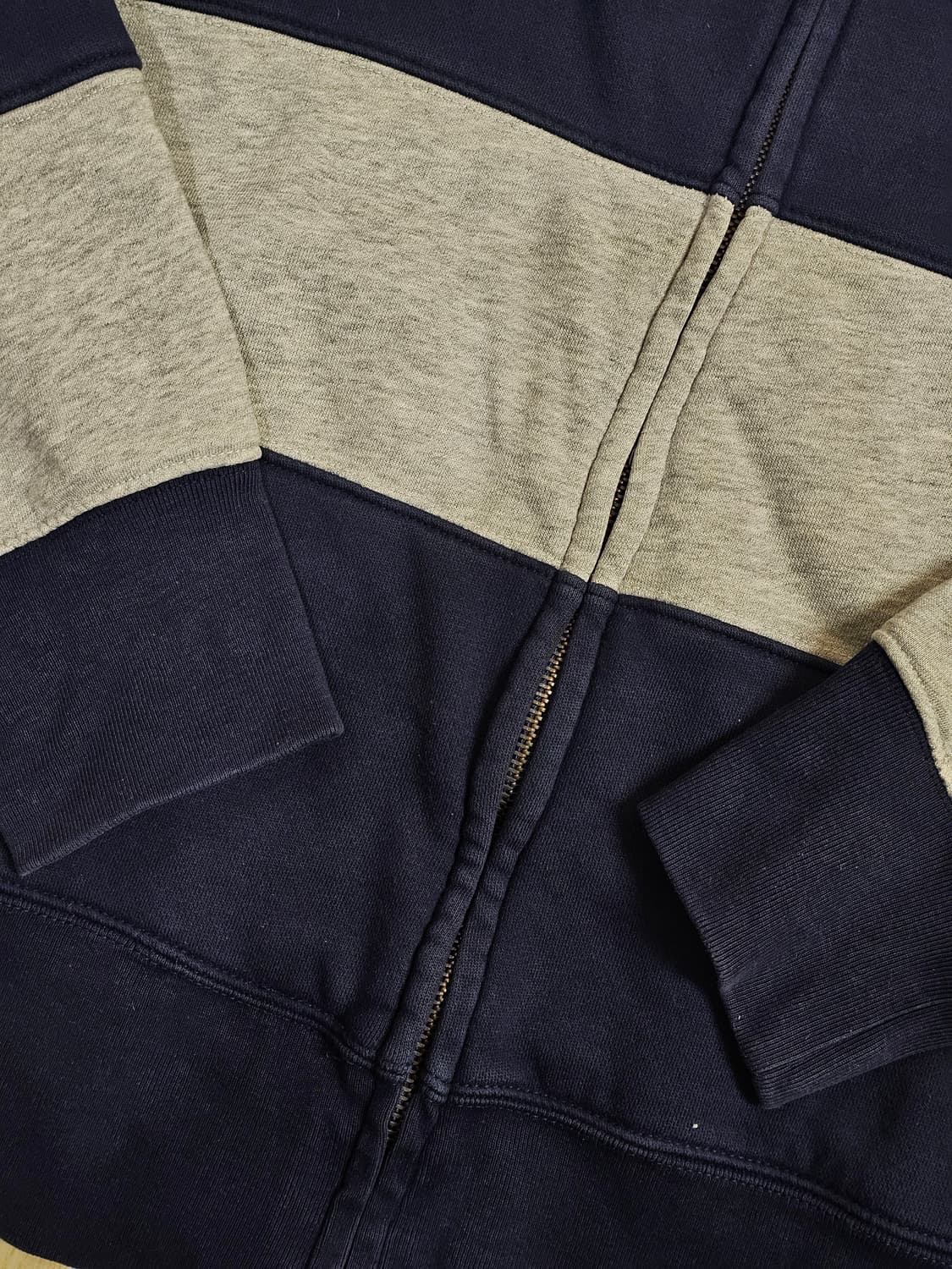 90s 타미힐피거 남성 스트라이프 집업 스웨트셔츠 M 상품이미지5