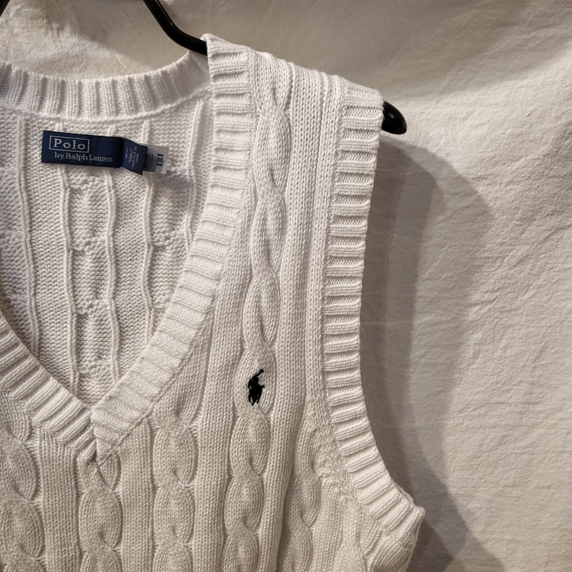 폴로 랄프로렌 케이블 니트 베스트 큐알인증 상품이미지3