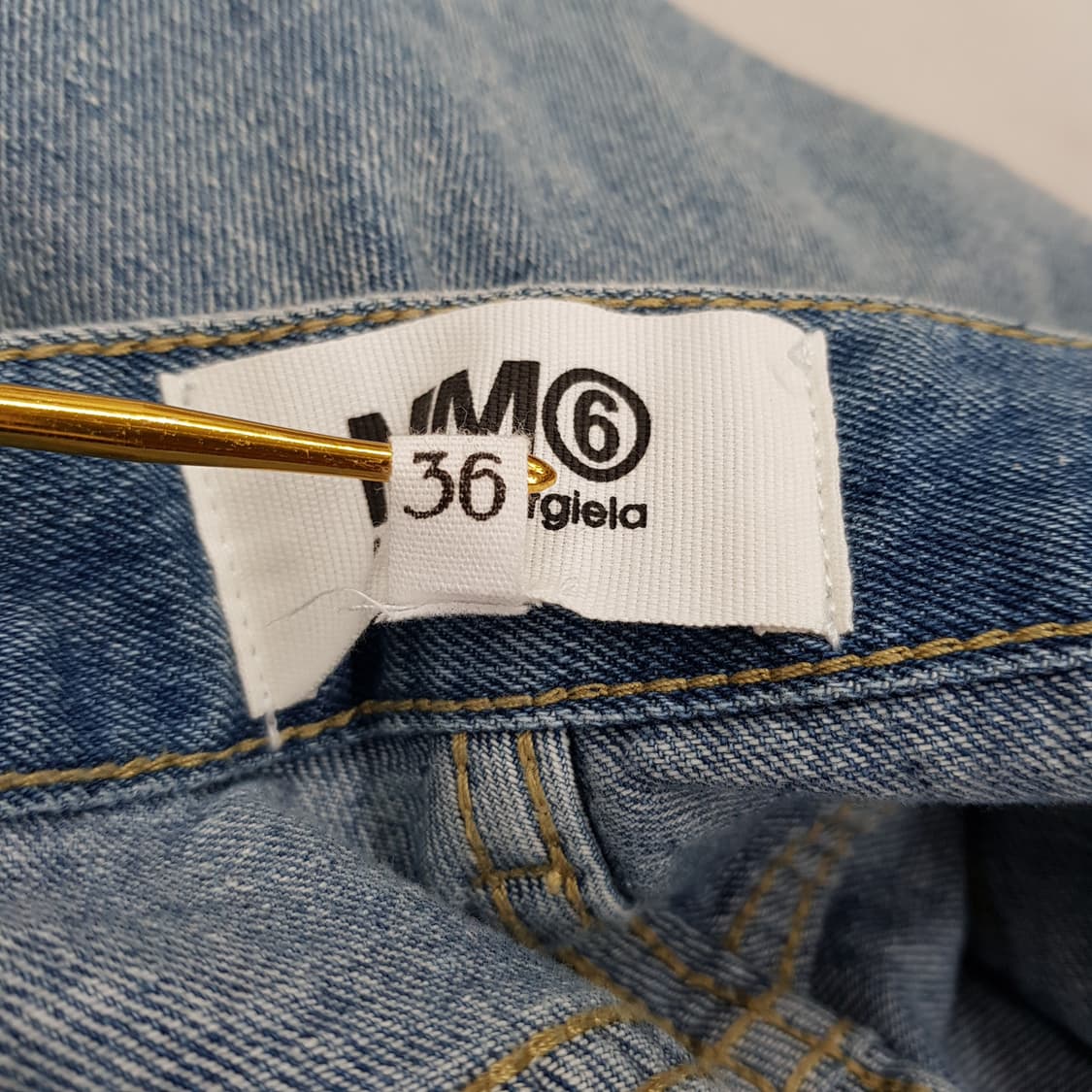 MM6 메종마르지엘라 페인트 디테일 와이드 데님 팬츠 36사이즈 상품이미지8