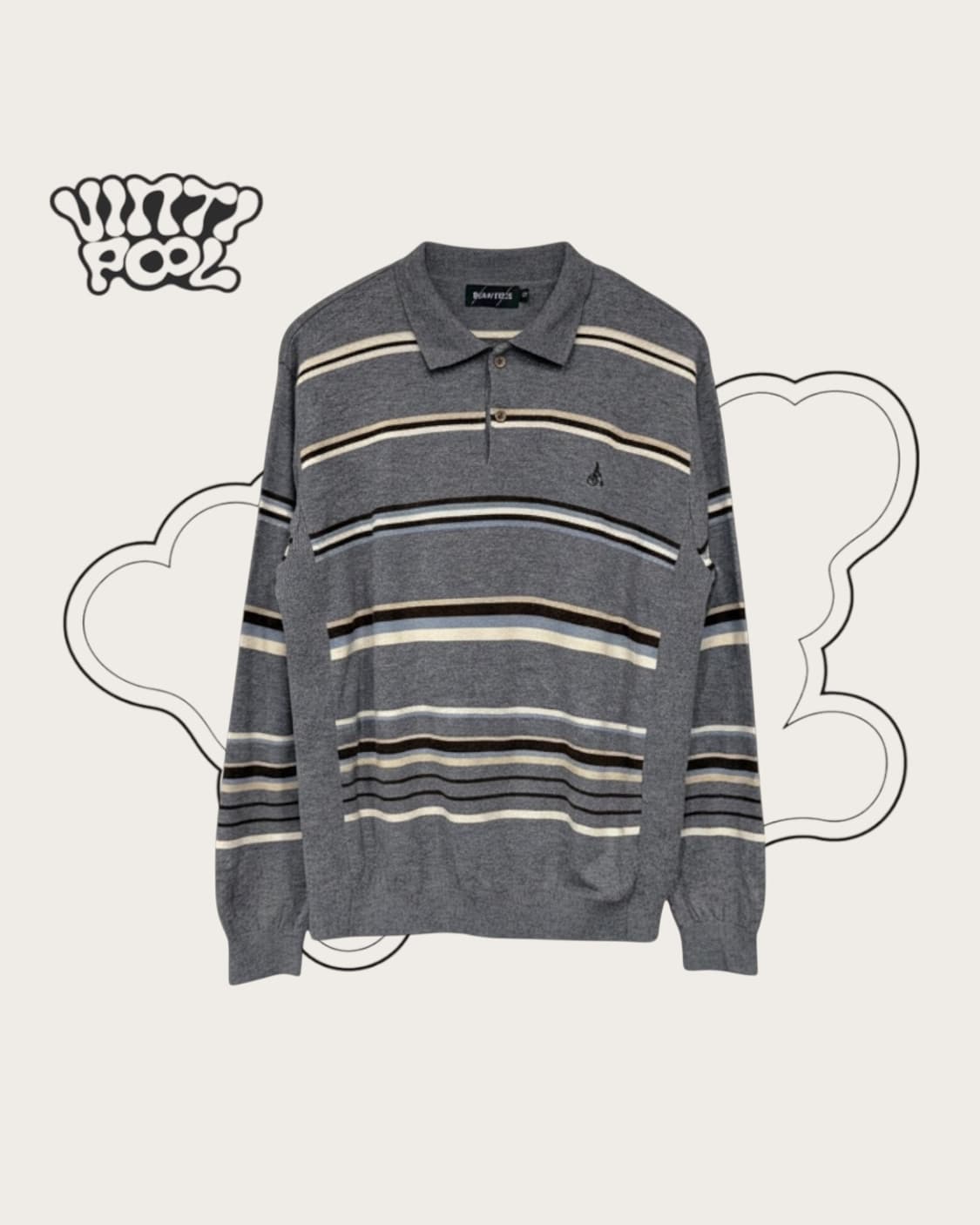 빈폴 00's 100% 울 니트 카라 100 L 그레이 드라이크리닝완 상품이미지1