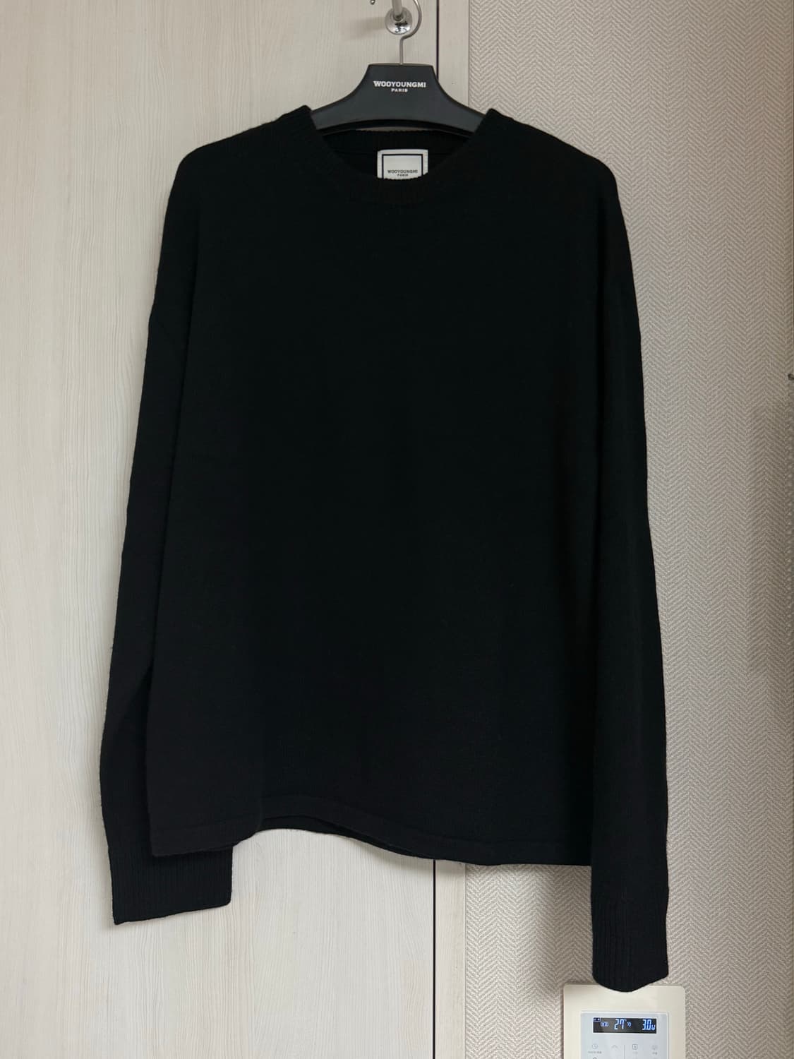 (48) 22fw 우영미 베스트 레이어드 니트 블랙 상품이미지3