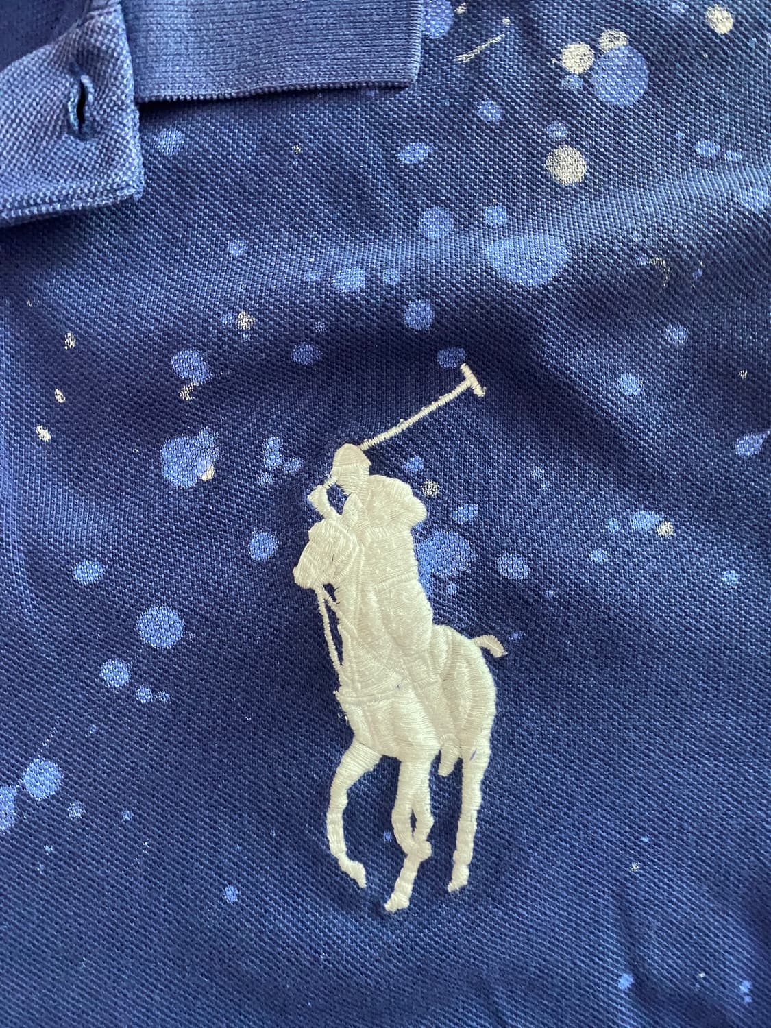 폴로 랄프로렌 커스텀 슬림핏 블루 프린팅 M (100) 상품이미지3