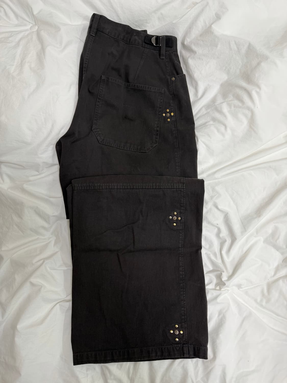 (1)폴리테루 1011 고시마 팬츠 리벳 플라워 딥차콜 상품이미지1