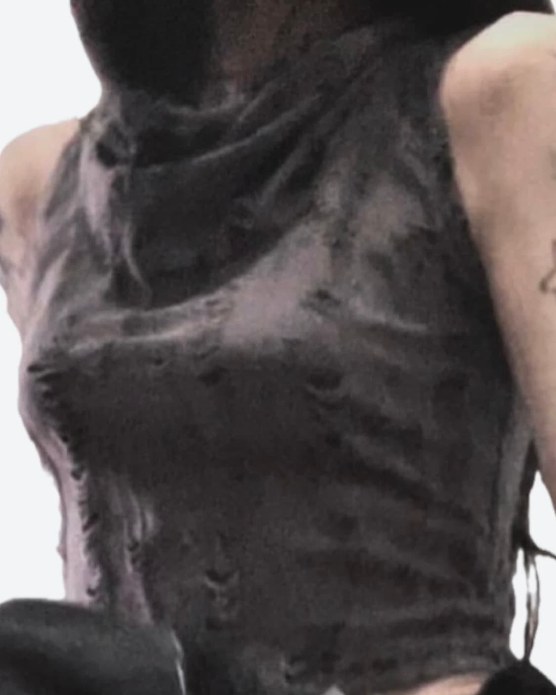 Vintage damages 민소매 후드티 상품이미지3