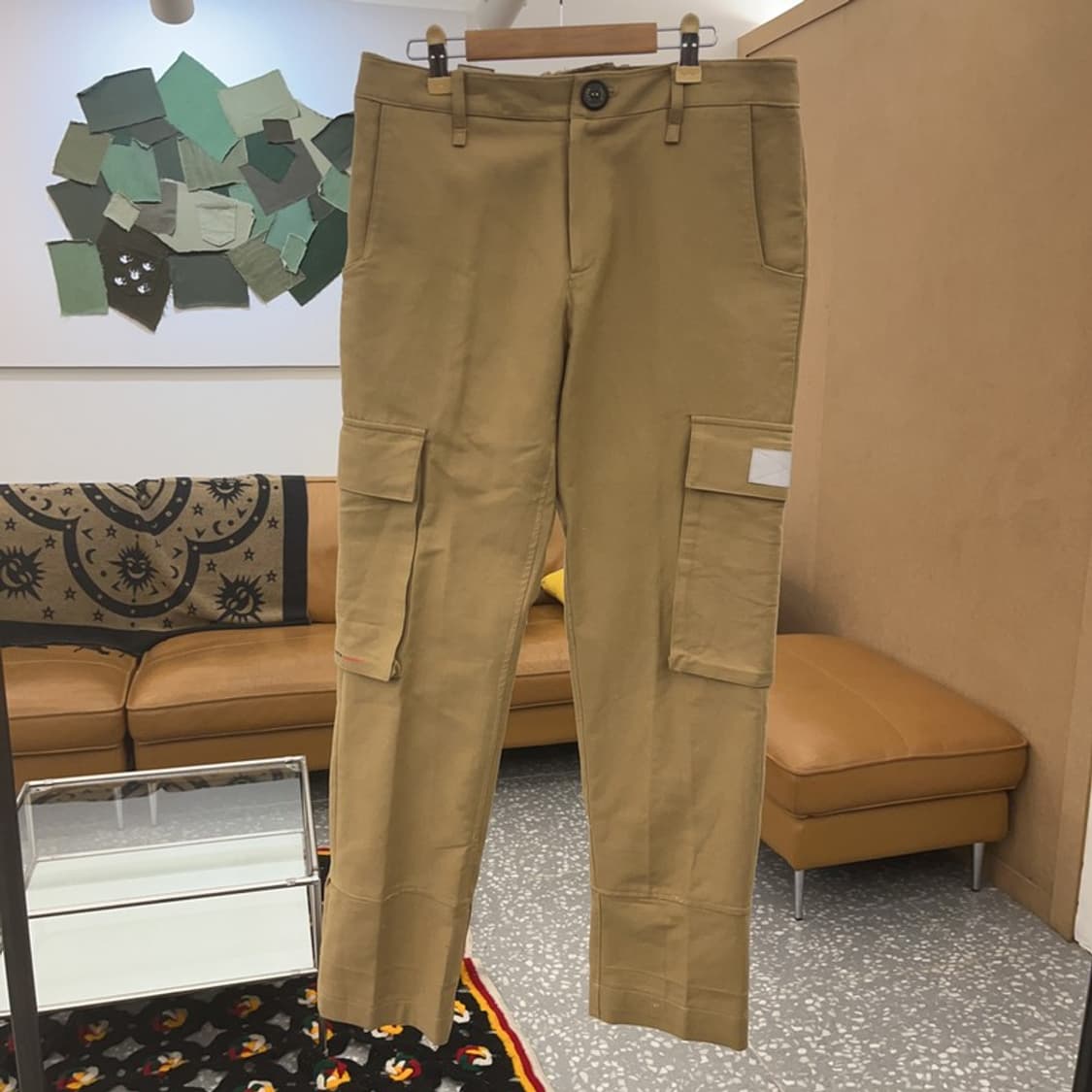 아더에러 스트릿 캐주얼 로고패치 브라운 카고팬츠 30인치 C08071 상품이미지3