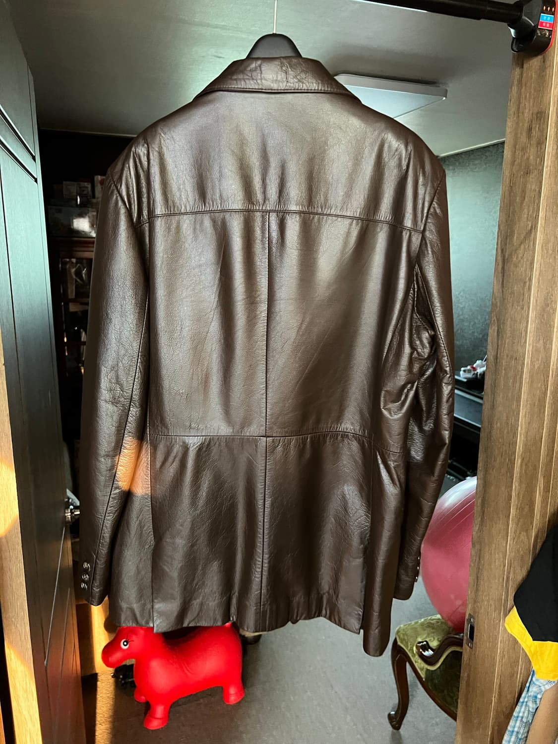 빈티지 브라운 가죽 블레이저 (소가죽) 상품이미지3