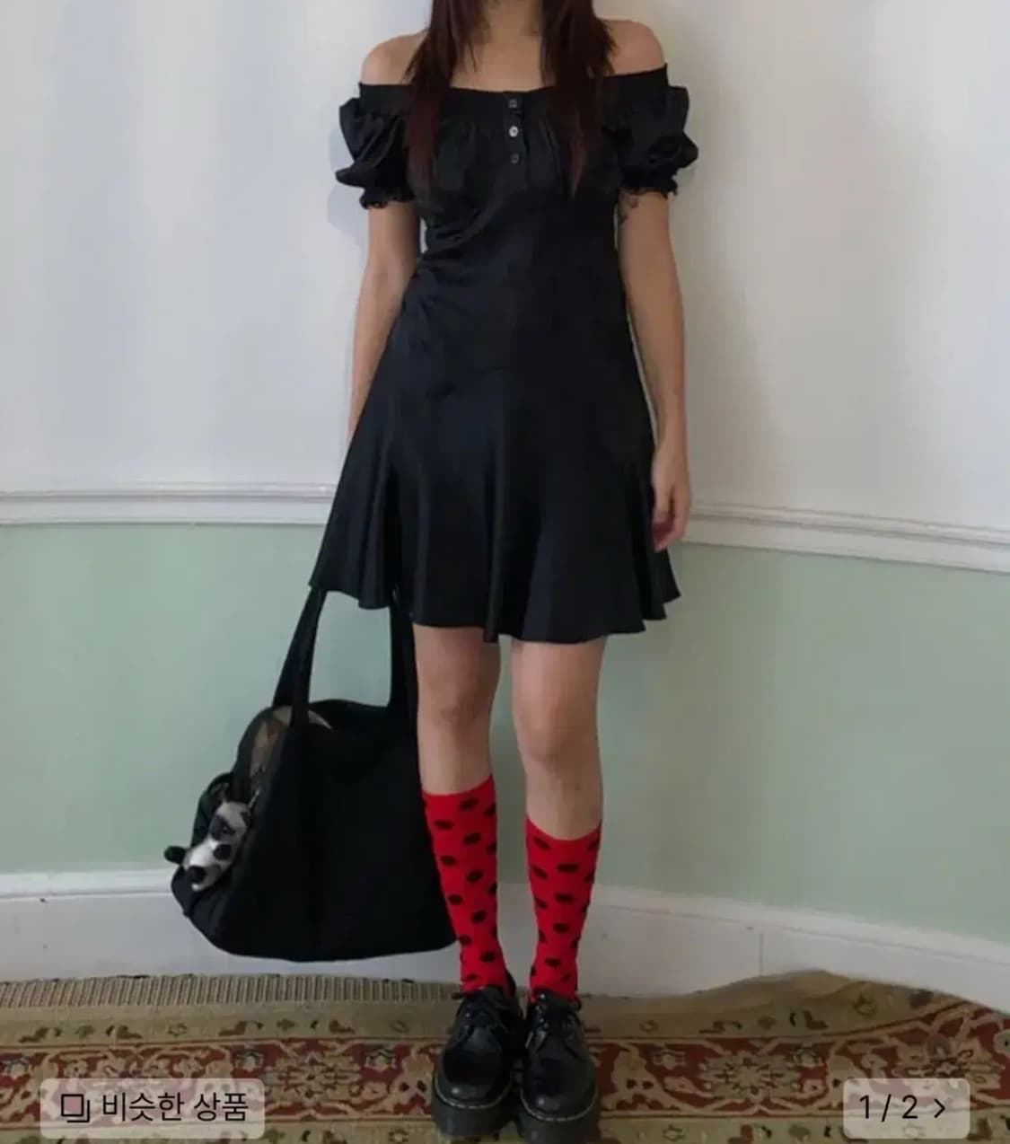 루루서울 1970s Off Shoulder Dress 원피스 M 상품이미지2