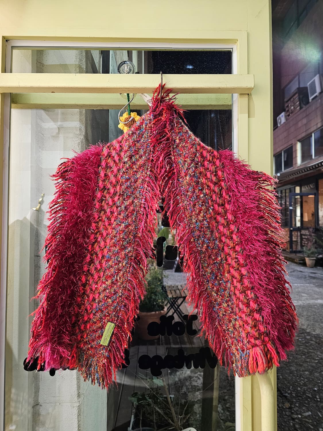 France 핑크 프린지 머플러 상품이미지5