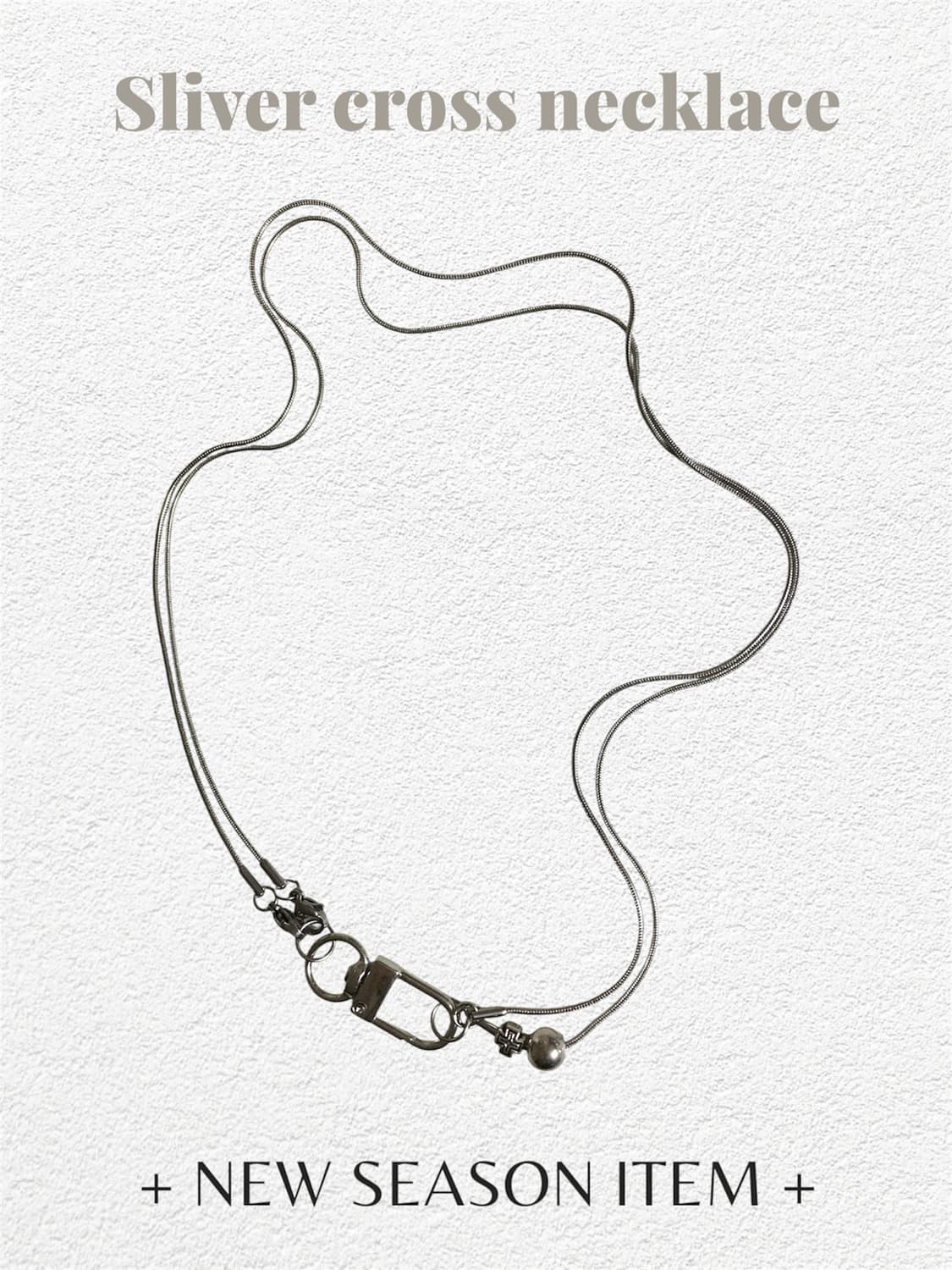 Sliver cross necklace 상품이미지1