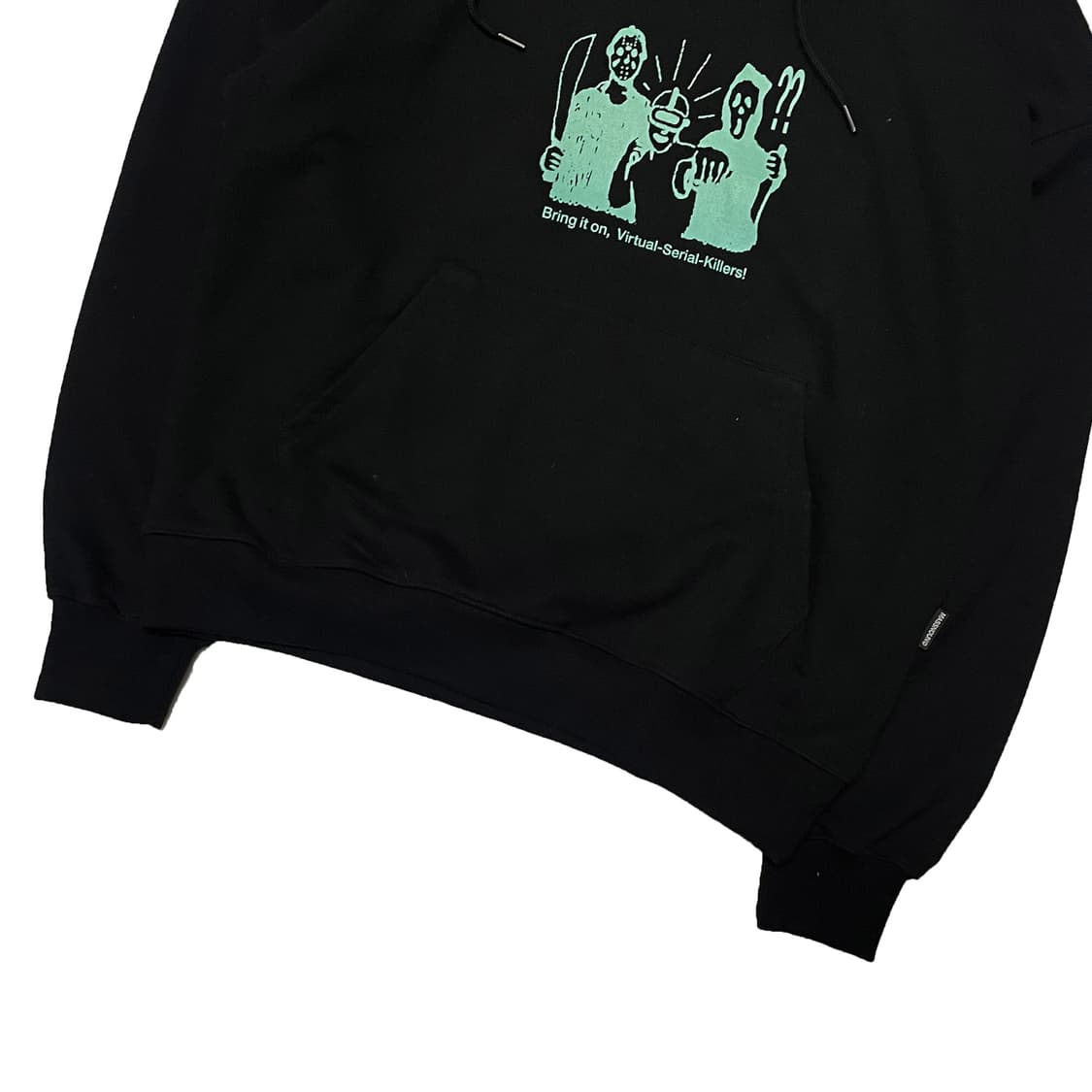 매스노운 시리얼킬러 블랙 후드티 상품이미지4