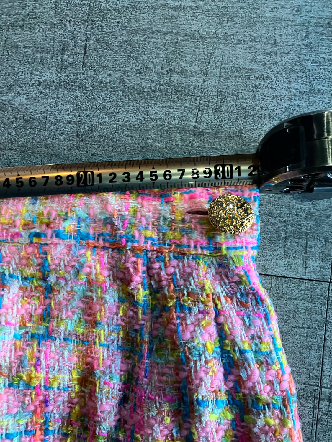 일본빈티지 Museeduji 핀터깔y2k 보헤미안 트위드 미디스커트 상품이미지2