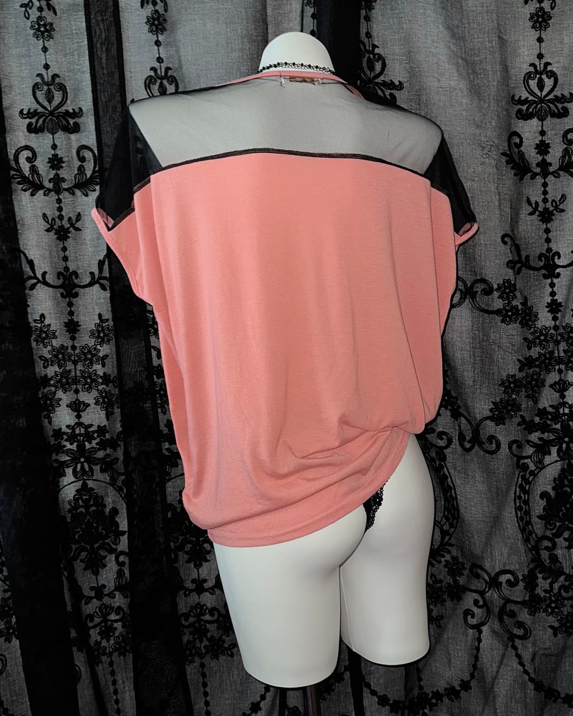 Coralpink skull dolman top 상품이미지3